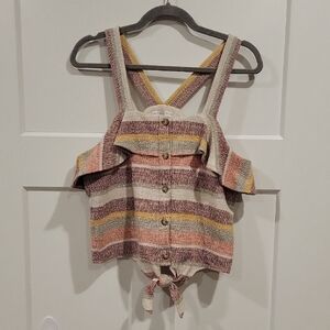 Texture & Thread Madewell Multicolor Striped Button-Down Top